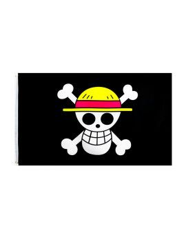 Drapeau équipage chapeau de paille - 90 x 150 cm-One Piece - 1 - Culture-Pop-France