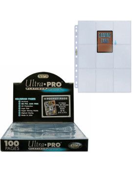Ultra Pro - Feuille 9 Cases (  /- A4) - Haute Qualité - Platinium 1 - Culture-Pop-France