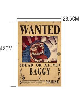 Affiche Wanted Baggy  /- 42 X 28.5 - One piece 1 - Culture-Pop-France