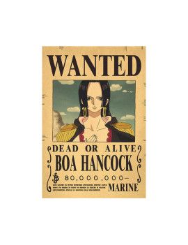 Affiche Wanted Boa Hancock 80 000 000 Berrys  /- 42 X 28.5 - One piece 1 - Culture-Pop-France