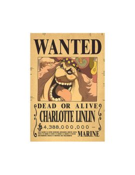 Affiche Wanted Charlotte Linlin 4 388 000 000 Berrys  /- 42 X 28.5 - One piece 1 - Culture-Pop-France