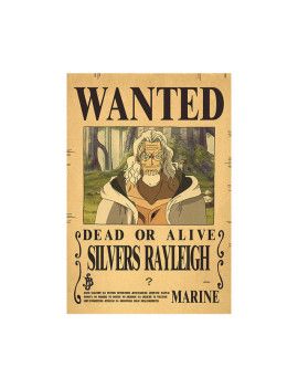Affiche Wanted Silvers Rayleigh  /- 42 X 28.5 - One piece 1 - Culture-Pop-France