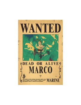 Affiche Wanted Marco  /- 42 X 28.5 - One piece 1 - Culture-Pop-France