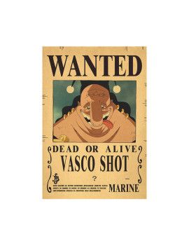 Affiche Wanted Vasco Shot  /- 42 X 28.5 - One piece 1 - Culture-Pop-France