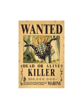 Affiche Wanted Killer 200 000 000 Berries  /- 42 X 28.5 - One piece 1 - Culture-Pop-France