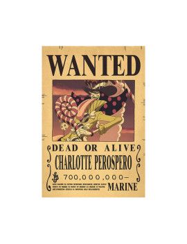 Affiche Wanted Charlotte Perospero  /- 42 X 28.5 - One piece 1 - Culture-Pop-France