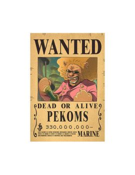 Affiche Wanted Pekoms 330 000 000 Berries  /- 42 X 28.5 - One piece 1 - Culture-Pop-France