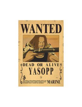 Affiche Wanted Yasopp  /- 42 X 28.5 - One piece 1 - Culture-Pop-France