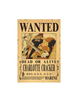 Affiche Wanted Charlotte Cracker 860 000 000 Berries  /- 42 X 28.5 - One piece 1 - Culture-Pop-France