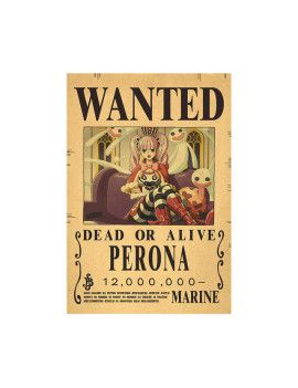 Affiche Wanted Perona 12 000 000 Berries  /- 42 X 28.5 - One piece 1 - Culture-Pop-France