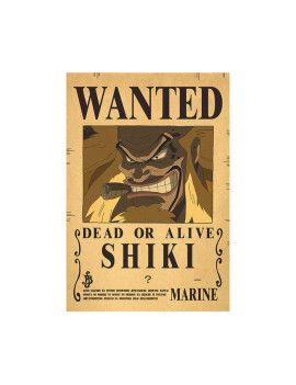 Affiche Wanted Shiki  /- 42 X 28.5 - One piece 1 - Culture-Pop-France