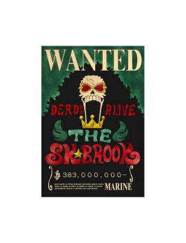 Affiche Wanted Brook 383 000 000 Berries  /- 42 X 28.5 - One piece 1 - Culture-Pop-France