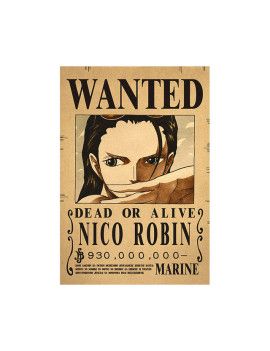 Affiche Wanted Nico Robin 930 000 000 Berries  /- 42 X 28.5 - One piece 1 - Culture-Pop-France