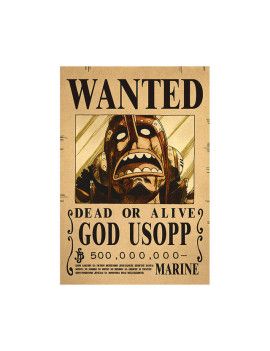 Affiche Wanted Usopp 500 000 000 Berries  /- 42 X 28.5 - One piece 1 - Culture-Pop-France
