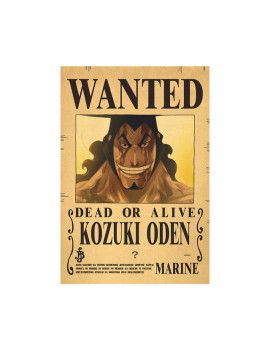 Affiche Wanted Kozuki Oden  /- 42 X 28.5 - One piece 1 - Culture-Pop-France