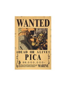 Affiche Wanted Pica 99 000 000 Berries  /- 42 X 28.5 - One piece 1 - Culture-Pop-France