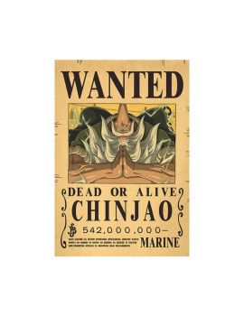 Affiche Wanted Chinjao 542 000 000 Berries  /- 42 X 28.5 - One piece 1 - Culture-Pop-France