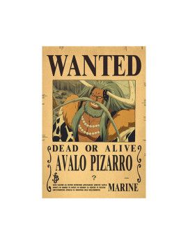 Affiche Wanted Avalo Pizarro  /- 42 X 28.5 - One piece 1 - Culture-Pop-France