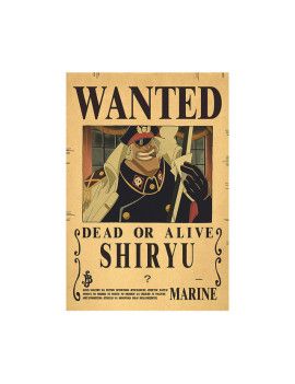 Affiche Wanted Shiryu  /- 42 X 28.5 - One piece 1 - Culture-Pop-France