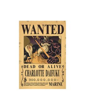 Affiche World Charlotte Daifuku 300 000 000 Berries  /- 42 X 28.5 - One piece 1 - Culture-Pop-France