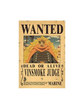 Affiche Wanted Vinsmoke Judge  /- 42 X 28.5 - One piece 1 - Culture-Pop-France