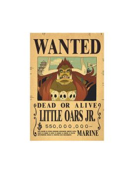 Affiche Wanted Little Oars JR 550 000 000 Berries  /- 42 X 28.5 - One piece 1 - Culture-Pop-France