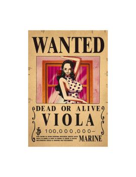 Affiche Wanted Viola 100 000 000 Berries  /- 42 X 28.5 - One piece 1 - Culture-Pop-France