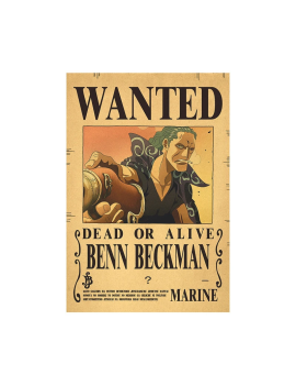 Affiche Wanted Benn Beckman  /- 42 X 28.5 - One piece 1 - Culture-Pop-France