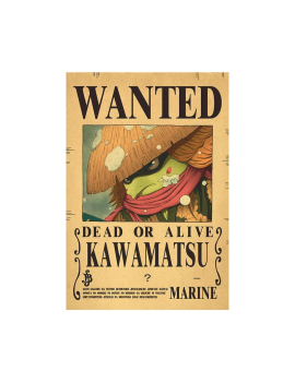 Affiche Wanted Kawamatsu  /- 42 X 28.5 - One piece 1 - Culture-Pop-France
