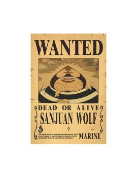 Affiche Wanted Sanjuan Wolf  /- 42 X 28.5 - One piece 1 - Culture-Pop-France