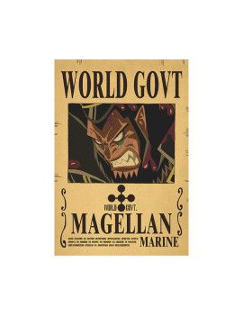 Affiche World Govt Magellan  /- 42 X 28.5 - One piece 1 - Culture-Pop-France