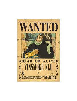 Affiche Wanted Vinsmoke Niji  /- 42 X 28.5 - One piece 1 - Culture-Pop-France