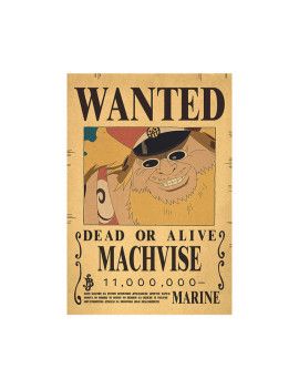 Affiche Wanted Machvise 11 000 000 Berrys  /- 42 X 28.5 - One piece 1 - Culture-Pop-France