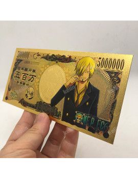 Billet Plaqué or 24 carats - Sanji - One Piece 1 - Culture-Pop-France