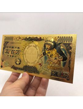 Billet Plaqué or 24 carats - Trafalgar Law - One Piece 1 - Culture-Pop-France