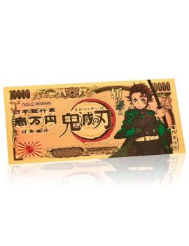 Billet Plaqué or 24 carats - Tanjiro - Demon Slayer 1 - Culture-Pop-France