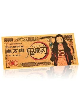 Billet Plaqué or 24 carats - Nezuko - Demon Slayer 1 - Culture-Pop-France