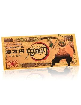 Billet Plaqué or 24 carats - Inosuke - Demon Slayer 1 - Culture-Pop-France