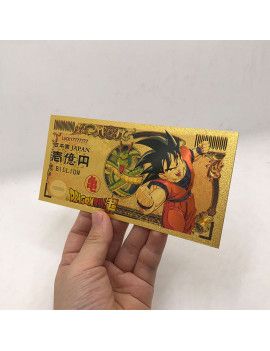 Billet Plaqué or 24 carats - Sangoku adulte - Dragon Ball 1 - Culture-Pop-France