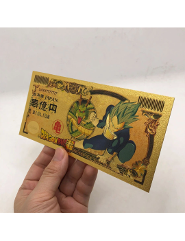 Billet Plaqué or 24 carats - Vegeta - Dragon Ball 1 - Culture-Pop-France