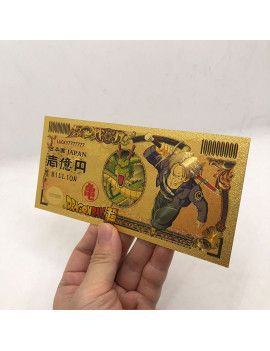 Billet Plaqué or 24 carats - Trunks du futur - Dragon Ball 1 - Culture-Pop-France