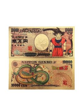 Billet Plaqué or 24 carats - Sangoku Adulte V2- Dragon Ball 1 - Culture-Pop-France