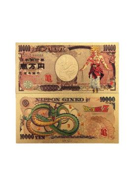 Billet Plaqué or 24 carats - Broly - Dragon Ball 1 - Culture-Pop-France