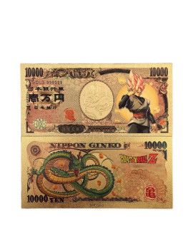 Billet Plaqué or 24 carats - Sangoku Super Saiyan Rose - Dragon Ball 1 - Culture-Pop-France