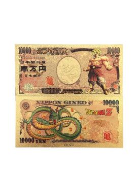 Billet Plaqué or 24 carats - Broly V2- Dragon Ball 1 - Culture-Pop-France