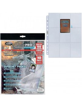 Ultra Pro - 10 Feuilles 9 Cases (  /- A4) 1 - Culture-Pop-France
