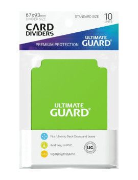 Ultimate Guard 10 intercalaires standard Vert clair Ultimate Guard 1 - Culture-Pop-France