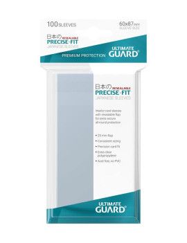 Ultimate Guard 100 protège-cartes refermables Precise-Fit mini Transparent Ultimate Guard 1 - Culture-Pop-France