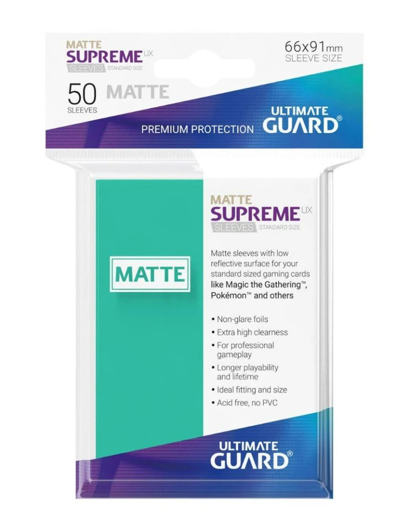 Ultimate Guard 50 protège-cartes Supreme UX Turquoise Mat Ultimate Guard 1 - Culture-Pop-France Ultimate Guard 50 protège-cartes Supreme UX Turquoise Mat Ultimate Guard 1 - Culture-Pop-France