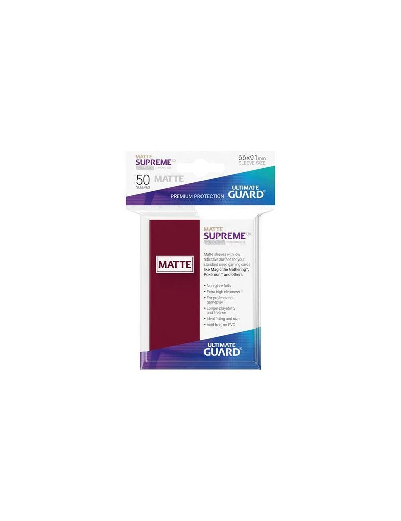 Ultimate Guard 50 protège-cartes Supreme UX Bourgogne Mat Ultimate Guard 1 - Culture-Pop-France Ultimate Guard 50 protège-cartes Supreme UX Bourgogne Mat Ultimate Guard 1 - Culture-Pop-France
